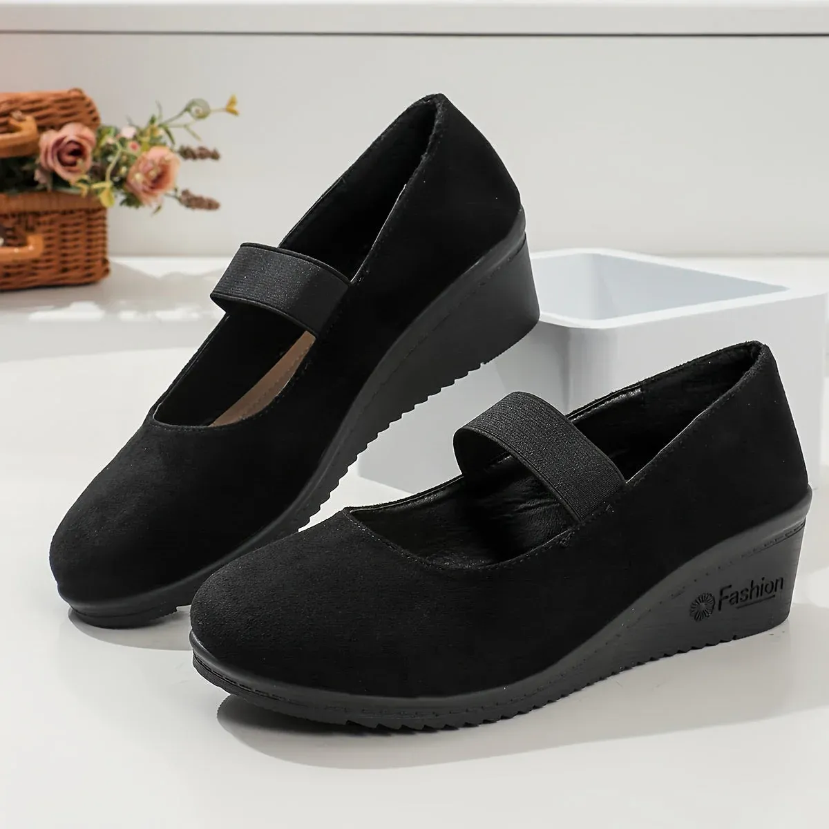 Luna | Chique zwarte damessneakers met antislip zool - Afbeelding 5