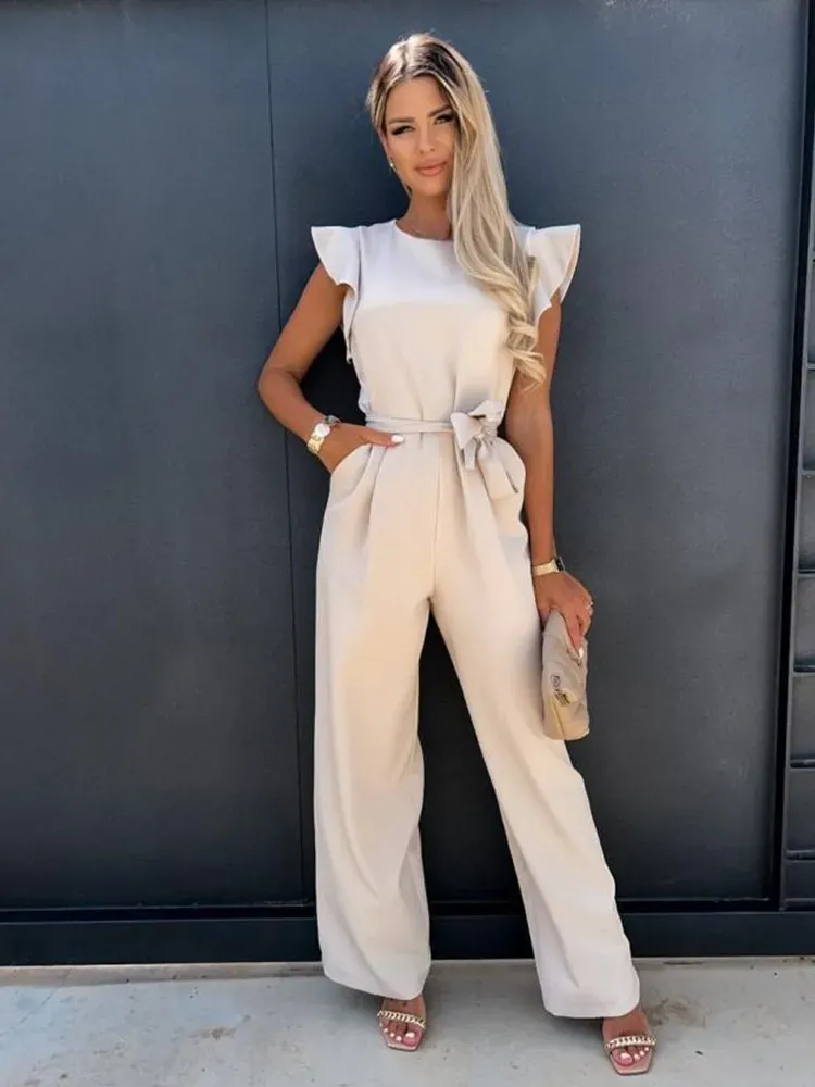 Fleur | Elegante jumpsuit met wijde pijpen - Afbeelding 6