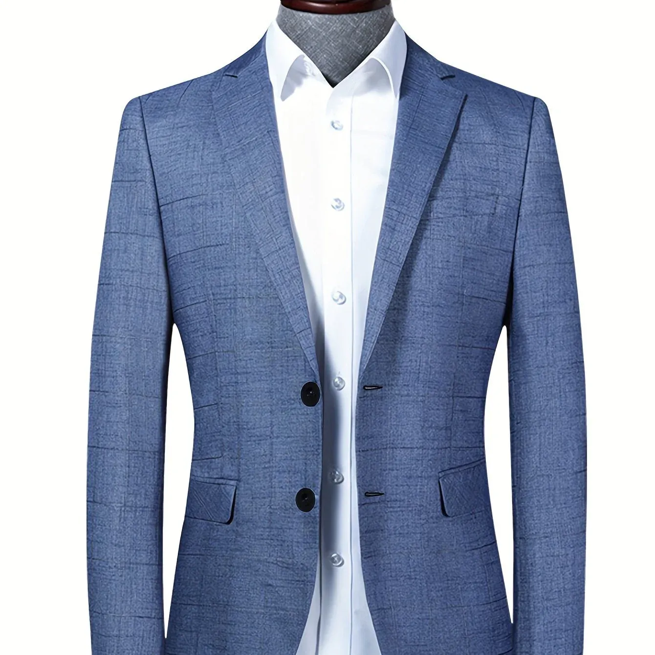 Finn | Chique blauw geruit heren colbert - Afbeelding 6