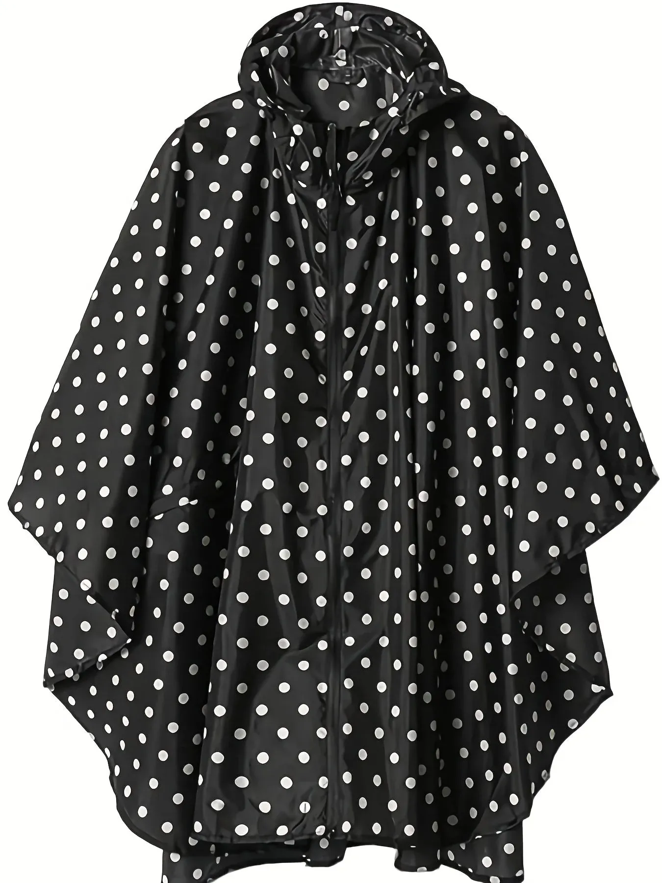 Femke | Lichtgewicht regenponcho-jack met stippenpatroon