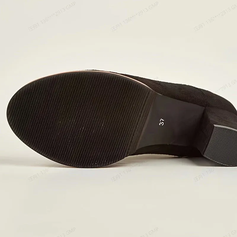 Luna | Elegante damespumps met chunky hak - Afbeelding 5