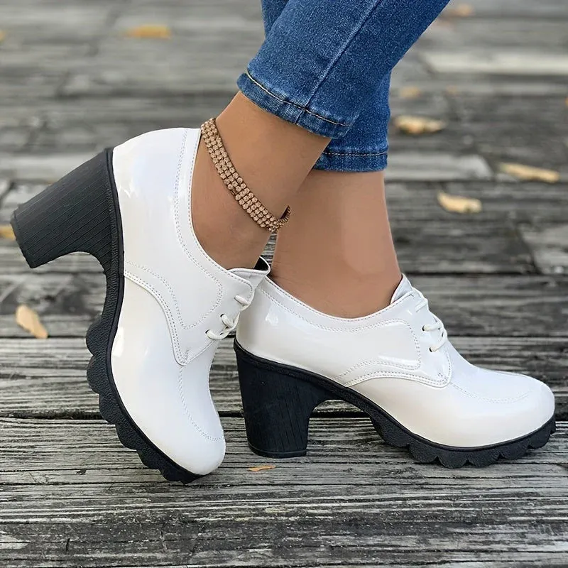 Robin | Effen kleurige chunky hakken