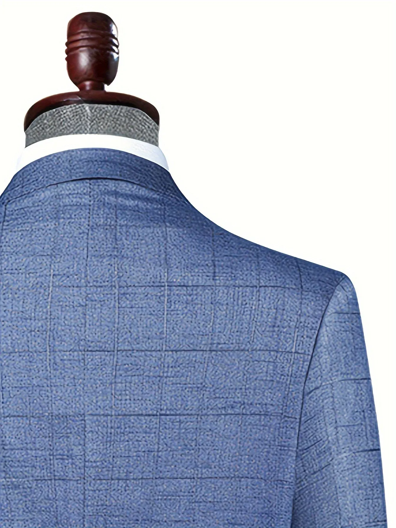 Finn | Chique blauw geruit heren colbert - Afbeelding 3