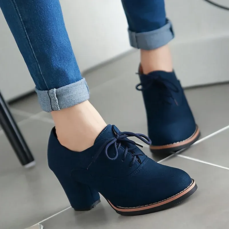 Luna | Elegante damespumps met chunky hak - Afbeelding 3