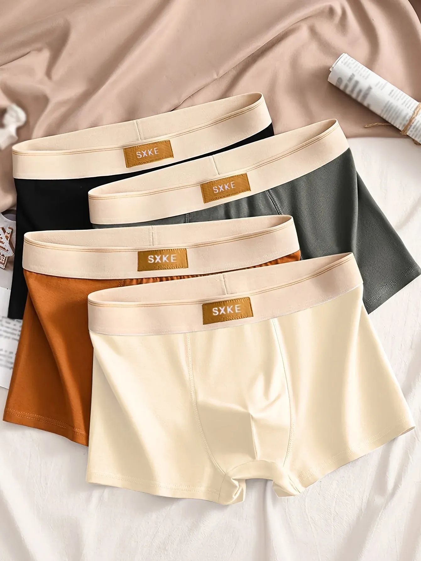 Milan | 4-pack stijlvolle effen heren boxershorts - Afbeelding 4