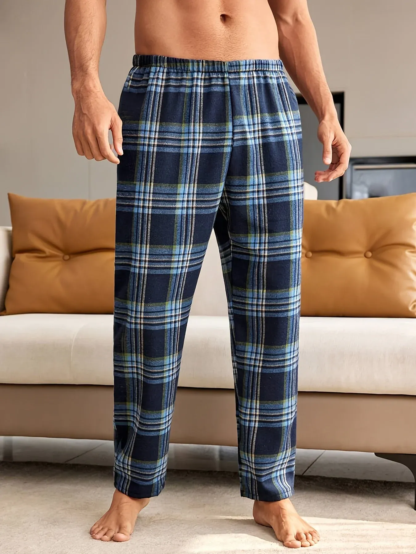 Johannes | Geruite herenpyjamabroek