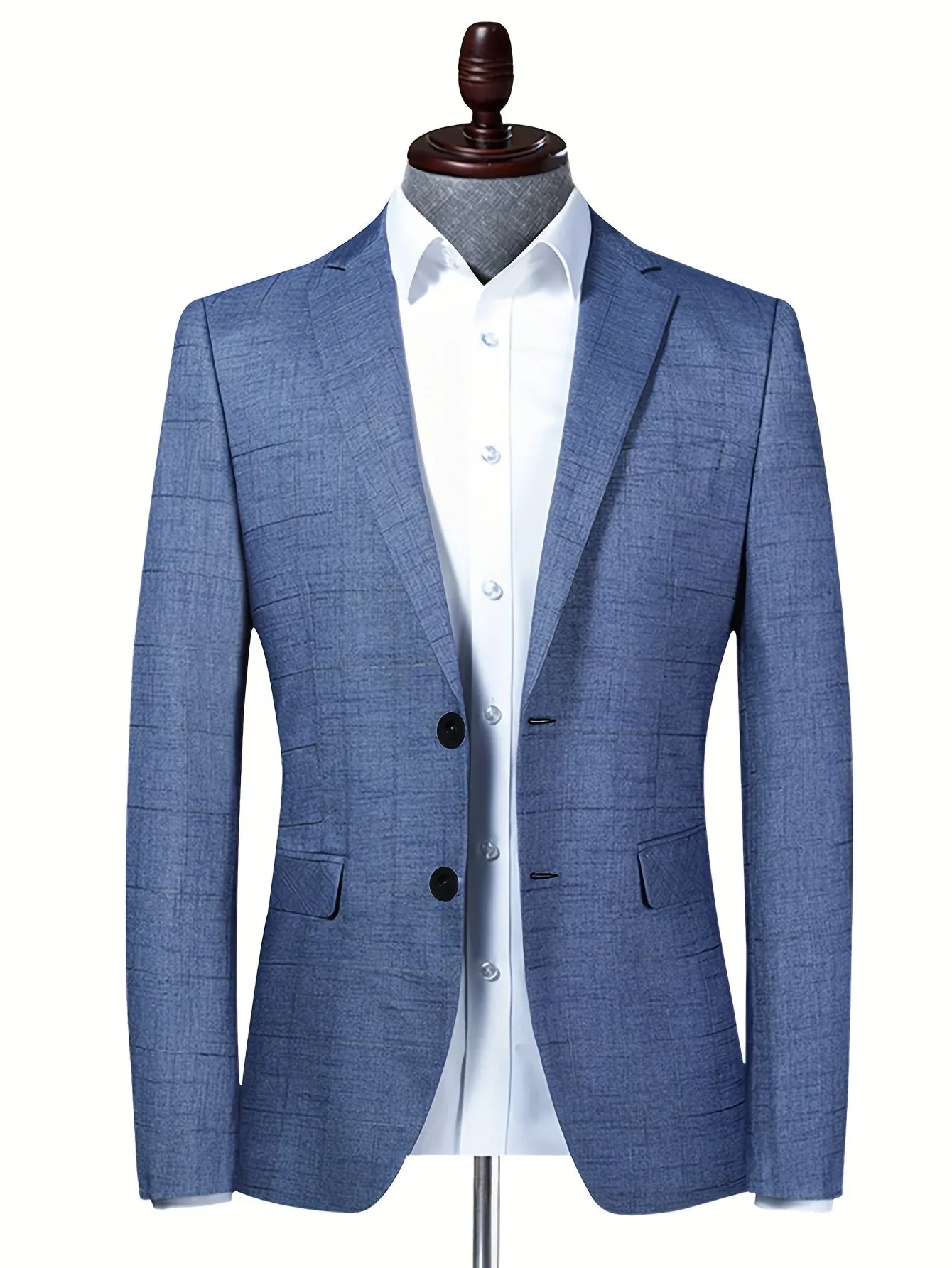 Finn | Chique blauw geruit heren colbert